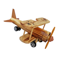 Vintage Toysations Desktop Wood Warplane Model Desktop Airplane Decor Craft For Home Ho Office