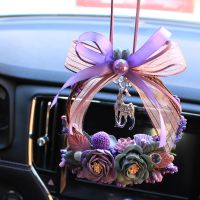 Bon voyage pendant rose pendant fawn inside the car the car hanging garland DIY craft