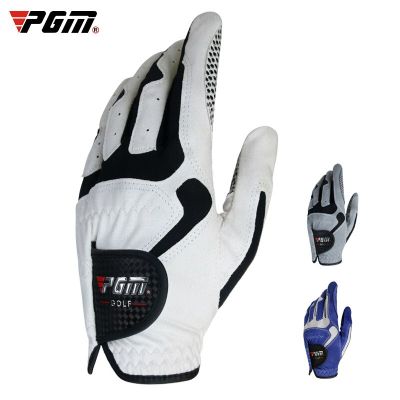 PGM 1pcs Professional Golf Gloves Microfiber Cloth Fabric Breathable Non-Slip Gloves Swing Putting Training Gloves ST017
