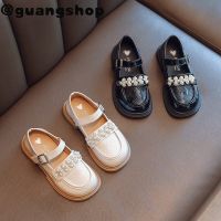 guangshop Stylish Pearl เด็กทารก Shining หนังแบนรองเท้า Velcro Anti-Slippery Soft Sole รองเท้าเด็ก2-12ปี T22N07CC-93