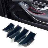 For Mercedes Benz S class W222 S320 S350 S400 S500 2014-2020 LHD 4pcs/set Car Door Handle Storage Box Phone Holder Pallet Pocket