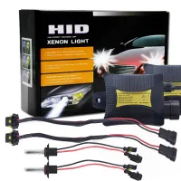 AutoAccessories ชุดแปลงไฟซีนอน HID 55W 9005/H10/HB3 6000K พร้อมบัลลาสต์บางระบายไอเสียได้สูงสีขาว