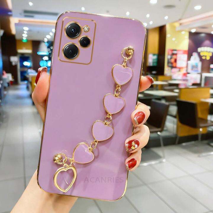 luxury-plating-love-heart-bracelet-case-for-xiaomi-mi-poco-x5-pro-x-5-redmi-note-12-5g-wrist-band-chain-cover-poko-x5pro-note12