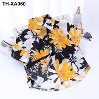 Boys short-sleeved little daisy boy flower summer childrens floral baby Korean style trendy collar