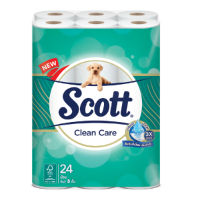 SCOTT กระดาษชำระ clean care  ขนาดจัมโบ้ แพ็ค 24 ม้วน