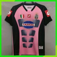 ◑ เสื้อยืด ลายทีมชาติฟุตบอล Juventus Gaopin 2002 2003 season ชุดเยือน แนวเรโทร สีชมพู สีดํา