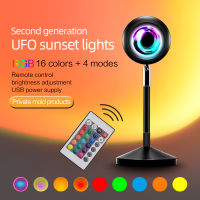 RGB Sunset Lamp Projection Rainbow Atmosphere Led Night Light Sunset Light For Home Bedroom Background Wall for Dropshipping