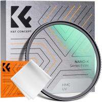 K &amp; F ชุดฟิลเตอร์ Nano-K 67มม. 72มม. 77มม. MCUV บางเฉียบเคลือบกรอบลายสี่เหลี่ยมคางหมูด้วยผ้าเครื่องดูดฝุ่นทำความสะอาด