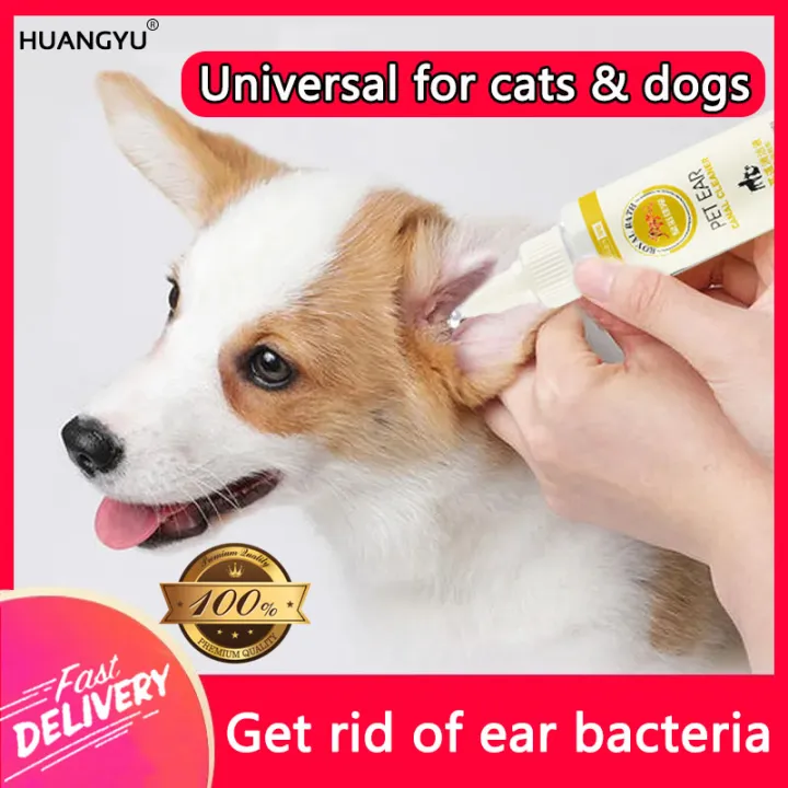 Effective in 3 days⏰ huangyu Pet Ear Drops for Cats & Dogs 59ml cleans