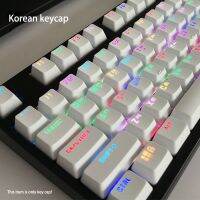 （Miss qis keycap）ฝาปิดคีย์บอร์ด DIY โปร่งใสตัวละครปุ่มกดคีย์บอร์ดเครื่องกลรัสเซียและเกาหลี87/104ความสูงจากโรงงานต้นฉบับ