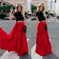 【CC】☃▨▣  Pleated Skirts Womens Waist Skirt Ladies 2023