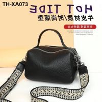 Head layer cowhide one shoulder his parcel female pillow bag Japan and South Korea version of the joker 2023 new tide of fashion