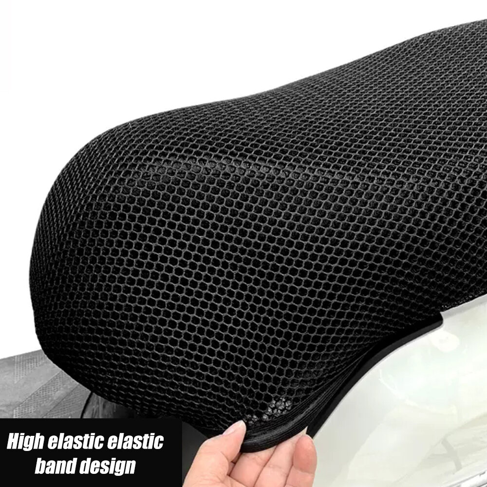 Motosikal basikal elektrik kerusi perlindungan musim panas bernafas kain Mesh 3D Anti-skid Pad skuter kerusi meliputi kusyen perlindungan bersih