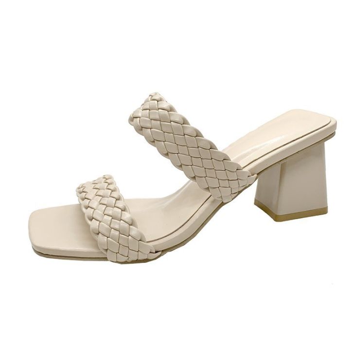 kslm-รองเท้ารองเท้าแตะโรมันทอสำหรับผู้หญิง-สไตล์ชาติพันธุ์โบฮีเมียนส้นใหญ่รองเท้าลำลอง2023ฤดูร้อน