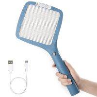 【CW】 Mafiti Electric Fly Swatter Rechargeable Zapper Bug Racket Indoor Outdoor Camping Accessories