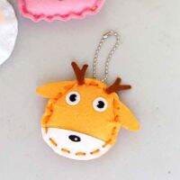 10ชิ้น/ล็อตของเล่นประดิษฐ์สำหรับเด็กผ้า DIY ไม่ทอสีชมพูพวงกุญแจเครื่องประดับชุดงานฝีมือศิลปะตัวต่อสามมิติสร้างสสรค์