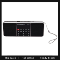 Y-618 Mini Fm Radio Digital Portable Dual 3W Stereo Speaker Mp3 Audio Player High Fidelity Sound Quality W/ 2 Inch Display Screen Support Usb Drive Tf Card Aux-In Earphone-Out