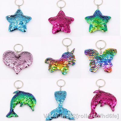 【YF】✹❣  Star Unicorn Glitter  Keychain Anime Chain Gifts for Car Accessories Keys Jewelry