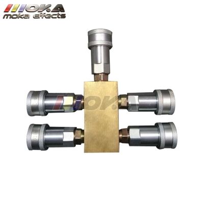 Factory co2 jet machine spare parts 3 Way gas splitter quick connector two machines share one gas tank high quality Copper