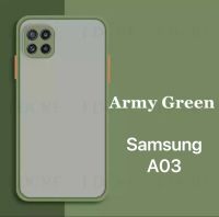 Case Samsung galaxy A03 เคส SAMSUNG A03 เคสกันกระแทก ปุ่มสีผิวด้าน เคสกันกระแทก