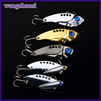 Wangzhansi 5ชิ้นชุดใบมีดวีไอบีโลหะเหยื่อตกปลา Crankbaits ตะขอตกปลาต่อสู้5ซม. 11ก.