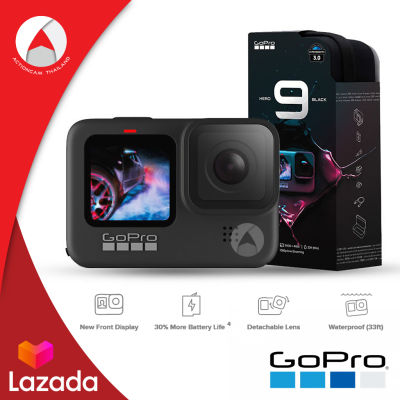 GoPro HERO9 Black กล้อง Action Camera gopro 9 กันน้ำได้สูงสุด 10 เมตร ถ่ายวีดีโอ 5K, Full HD 240fps ภาพนิ่ง 20MP โหมดกันสั่น HyperSmooth 3.0 ในตัว ประกันศูนย์ 1 ปี กล้องแอคชั่นแคม action cam กล้องแอคชั่น goprohero 9 black กล้องแอคชั่น camera hero 9