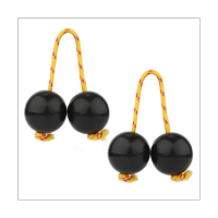 1 Pairs of Rhythm Balls, Shaker Cup Instruments Classic African Rattles Hand Percussion Instruments (Black)