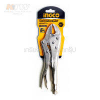 INGCO คีมล็อคปากตรง 10 นิ้ว (250มม.) รุ่น HSJP0110 Straight Jaw Locking Plier