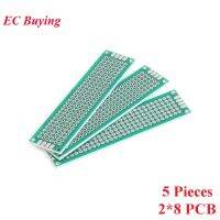 【YF】❀✗♚  5pcs 2x8cm Side Prototype PCB Printed Circuit Board 2.54mm Glass 2x8cm 20x80mm 20x80mm