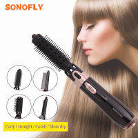 SONOFLY 4 In1 Anion เครื่องเป่าผม Hot Air หวีมัลติฟังก์ชั่ไฟฟ้าผม Curler Curling Straightener แปรงที่ถอดออกได้ชุด ZLY-036