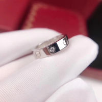 Luxury nd Jewelry Stainless Steel Rose Gold Zircon Screw Ring Men And Women Couple Ring Wedding Gift Love Ring