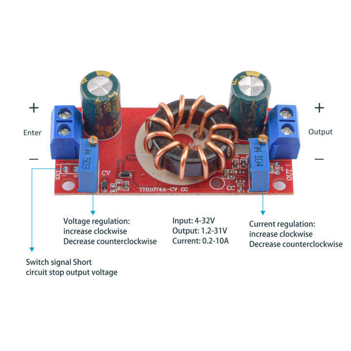 pcbfun-dc-dc-10a-4-32v-ถึง1-2-32v-สเต็ปดาลงโมดูลที่ชาร์จแสงอาทิตย์แรงดันไฟฟ้ากระแสไฟฟ้าคงที่ปรับไดรเวอร์-led-เครื่องแปลงไฟได้