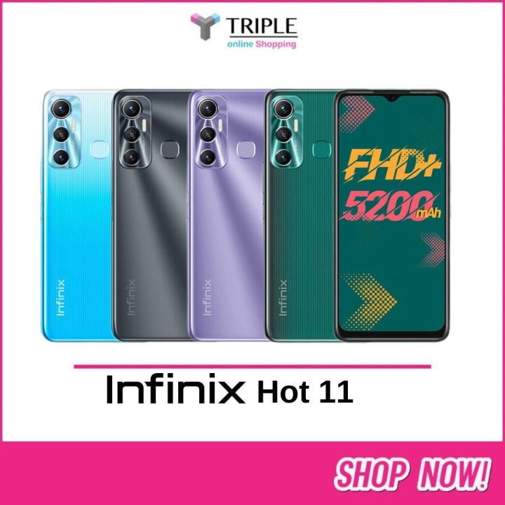 Infinix Hot 11 อินฟินิกซ์ Ram 4 Rom 64gb ประกันศูนย์ 1 ปี Th