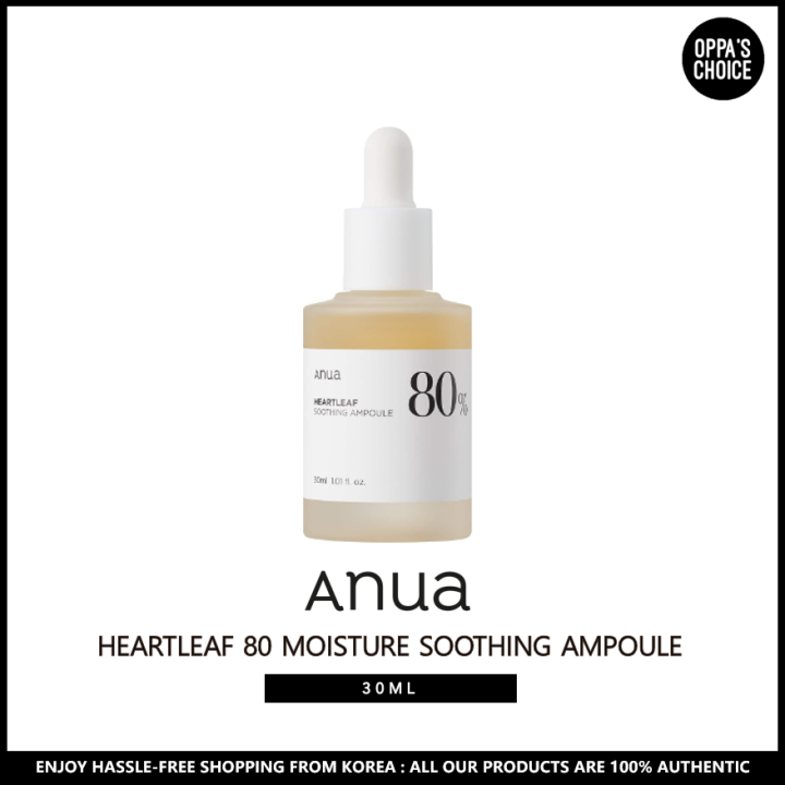 ANUA HEARTLEAF 80 MOISTURE SOOTHING AMPOULE 30ml | Lazada