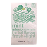 วินเทจทีส์ ชามิ้นท์ 30 ซอง - Vintag teas Mint Infusion Aromatic Fresh and Light Herbal Flavor 30 tea bags