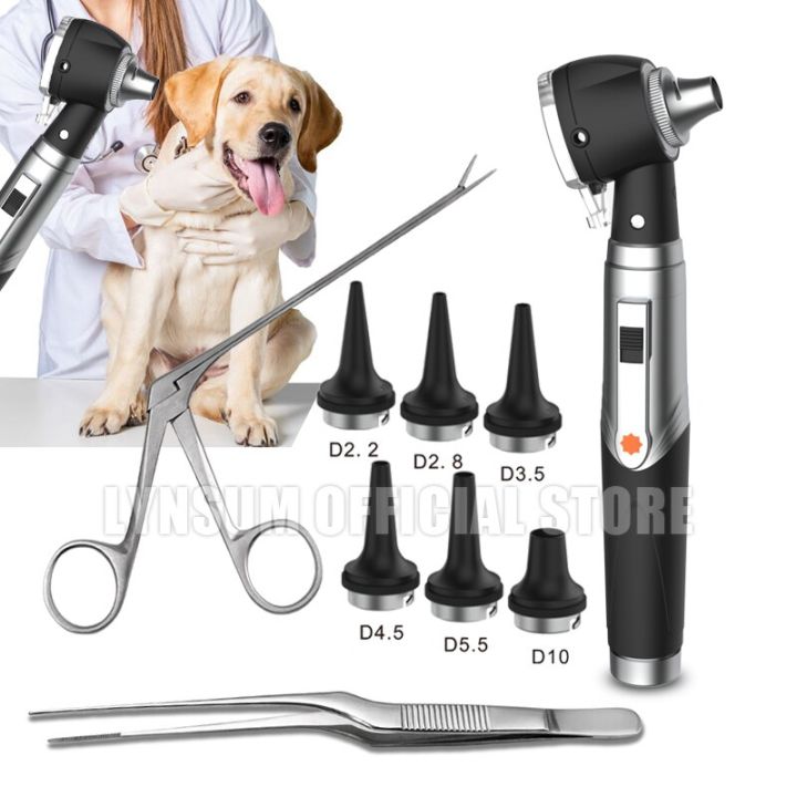 medical-vet-animal-ear-endoscope-earwax-remover-hartman-alligator-crocodile-veterinary-forceps-otoscope-cleaner-clip-tweezer-set