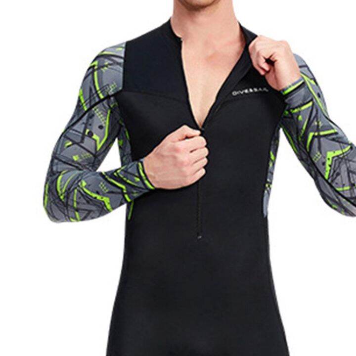 men-scuba-wetsuit-front-zip-diving-rash-guards-surfing-swimming-scuba