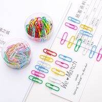 100 Pcs Creative Multifunctional Paper Clip Color Binding Needle Student Candy Colored Paper Clip Korean Version Back Pin Student School Office Stationary Supplies