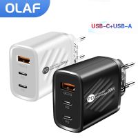 Olaf เครื่องชาร์จ PD 66W USB C ชาร์จเร็ว,เครื่องชาร์จโทรศัพท์มือถือพิมพ์3พอร์ตอะแดปเตอร์ชาร์จไฟสำหรับ Huawei Samsung Xiaomi iPhone