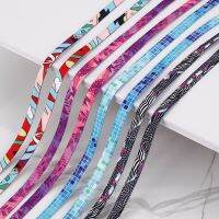 Fashion Mosaic Graffiti Shoelaces Women Trend Personality Colorful Macaron Sport Casual HIgh-top Shoes Laces Dropship