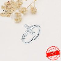 1:1 925 Sterling Silver Custom Fashion T-shaped Double Row Diamond Exquisite Ring