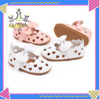 【จัดส่งที่รวดเร็ว✨】Baby Girl Sandals Bowknot Hollow Flowers Toddler Shoes Lovely Breathable Non-slip Toddler Shoes