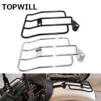 Motorcycle Rear Solo Seat Luggage Rack Support Shelf Steel Black/Chrome For Harley Sportster XL Iron 1200 883 48 Low 2004-2022