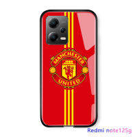 พร้อมเคสโทรศัพท์สำหรับ Xiaomi Redmi Note 12 5G POCO X5 5G เคสเคสโทรศัพท์สโมสรฟุตบอลลีกสุดหรูสำหรับเด็กผู้ชายเคสป้ายโลโก้เคสกระจกเทมเปอร์ป้องกันโทรศัพท์กันกระแทกด้านหลัง