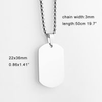 100 Stainless Steel Blank Dogtags For Men Soldier Military Pendants &amp; Necklaces High Polished Wholesale 10pcs