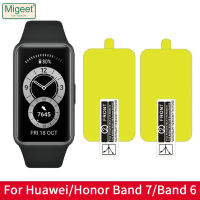 Migeet 2ชิ้นนุ่ม TPU ป้องกันความใสระดับ HD ฟิล์มสำหรับหัวเว่ยสาย7 /Huawei Band 6 /Honor Band 6สมาร์ทวอท์ชปกป้องหน้าจอ