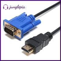 JUNGLEPIA 1-5m ร้อนแรง 1080P ครับ ดิจิตอล คุณภาพสูงสุด ตัวแปลง HDMI เป็น VGA สายอะแดปเตอร์ AV แสดงผลออก ชายกับชาย