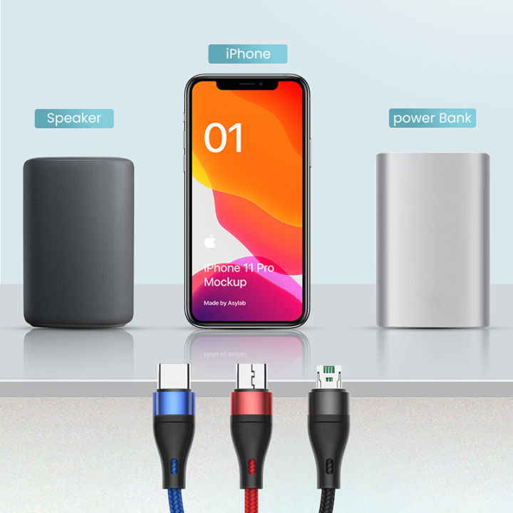 cw-usb-data-line-3-in-1-cable-for-android-type-c-mobile-phone-multi-function-usb-one-dragging-three-data-charge-cable