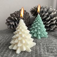 Christmas Scented Silicone Candle Mold DIY Christmas Tree Plaster Resin Craft Making Mould Handmade Soap Chocolate Mold Supplies