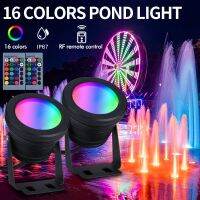 IP68 Waterproof LED Flood Light Dimmable Underwater Fountain Pool Pond Aquarium Spotlight Lamp Smart Remote Control Lights Decor